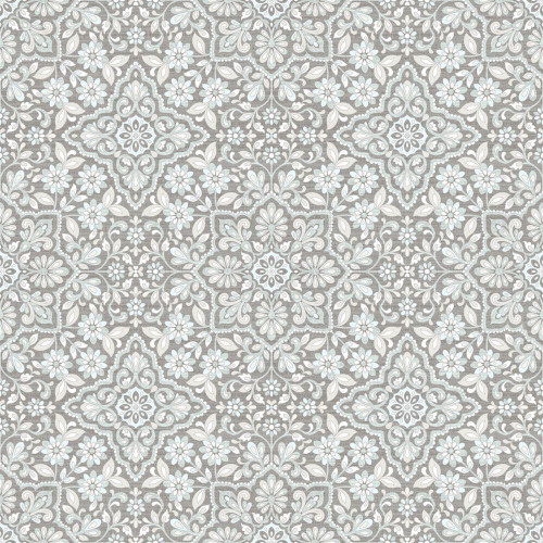 Galerie Homestyle Floral Tile Wallpaper - FH37544 - Blue / Grey