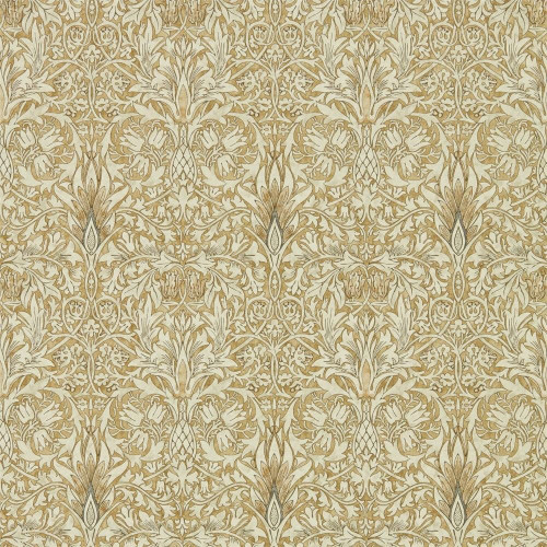 Morris & Co Snakeshead Wallpaper 216429 Gold / Linen