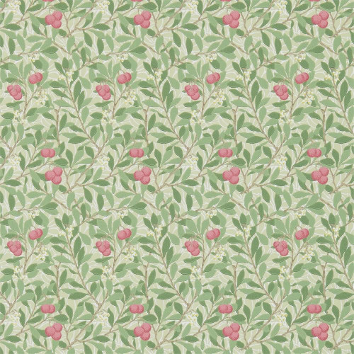 Morris & Co Arbutus Wallpaper 214720 Olive / Pink