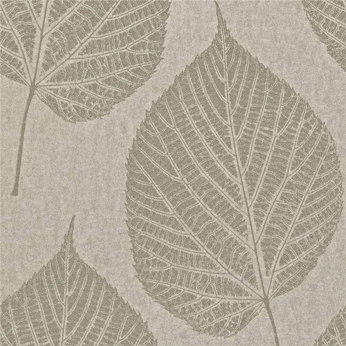 Harlequin Leaf Wallpaper 110376 Pebble Grey / Silver