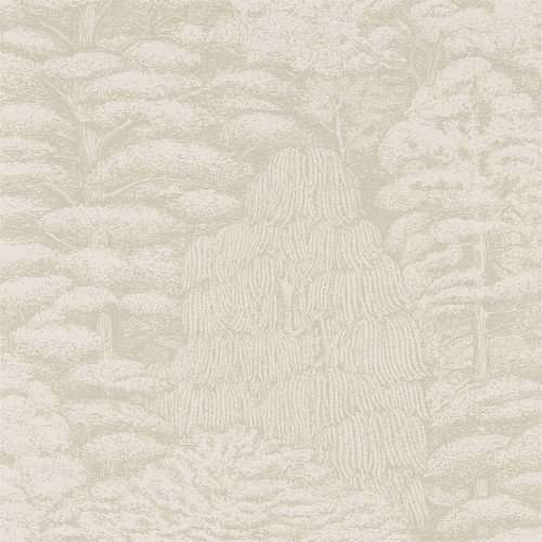 Sanderson Woodland Toile Wallpaper - 215717 - Ivory / Neutral