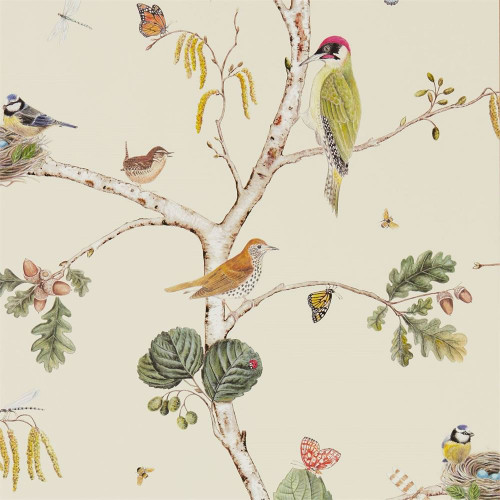 Sanderson Woodland Chorus Wallpaper - 215703 - Cream