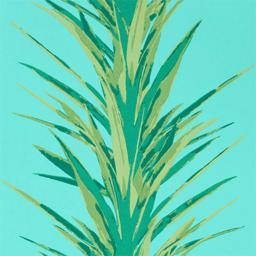 Sanderson Yucca Wallpaper - 216648 - Sky / Green