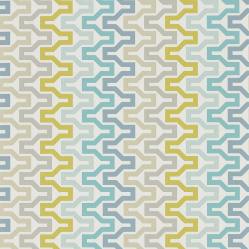 Scion Sioux Wallpaper - 111834 - Marine / Midnight / Kiwi