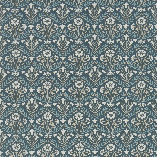 Morris & Co Morris Bellflowers Wallpaper 216436 Indigo / Linen