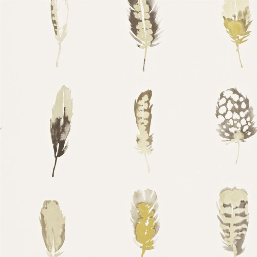 Harlequin Limosa Wallpaper 111072 Mustard / Charcoal / Stone