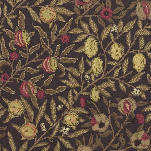 Morris & Co Fruit Wallpaper 210397 Wine / Manilla