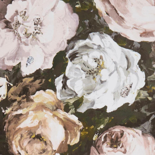 Clarke & Clarke Floretta Wallpaper in Blush / Charcoal W0090/02