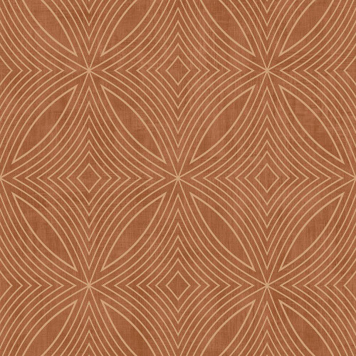 Galerie Special FX Kaleidoscope Effect Wallpaper - G67724 - Copper / Terracotta