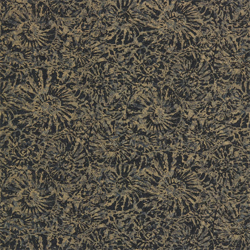 Harlequin Ammonite Wallpaper Charcoal / Brass 112562