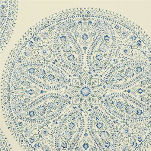 Sanderson Paisley Circles Wallpaper - DCAVPC103 - Blue / Green