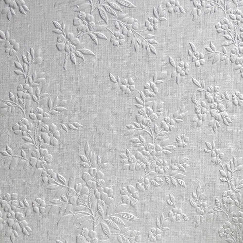 White Paintable Textured Wallpaper by Anaglypta