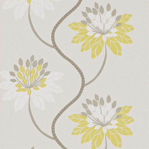 Harlequin Eloise Wallpaper 111190 Chartreuse / Warm Grey