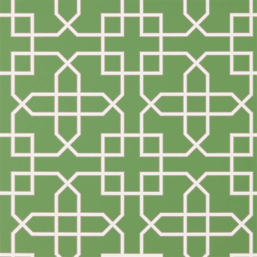 Sanderson Hampton Trellis Wallpaper - 216660 - Botanical Green