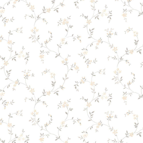 Galerie Kitchen Style 3 Petite Floral Trail Wallpaper - CK36604 - Beige / Cream / White