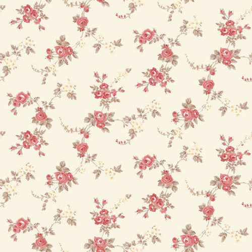 Galerie Abby Rose 4 Rose Trail Wallpaper - AF37708 - Cream / Red