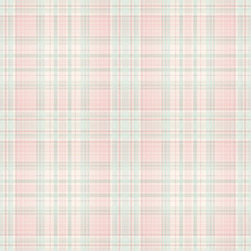 Galerie Abby Rose 4 Tartan Wallpaper - AF37723 - Duck Egg / Pink