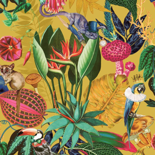 Holden Decor Wonderland  Wallpaper - 91190 - Ochre