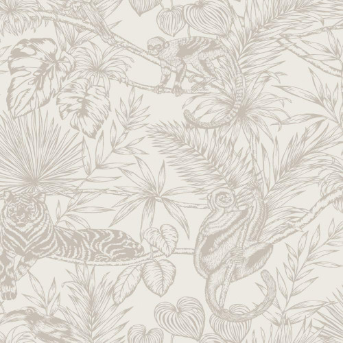 Holden Decor Sumatran Wallpaper - 65763 - Dove / Silver
