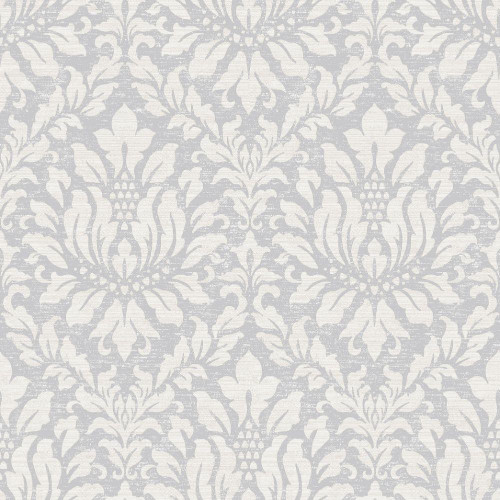 Galerie Stripes & Damasks 2 Crowley Damask Wallpaper - SD36143 - Grey / Silver