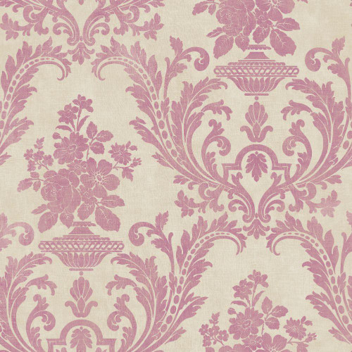 Galerie Stripes & Damasks 2 Bonneville Damask Wallpaper - SD36154 - Purple / Dark Cream