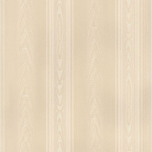 Galerie Simply Silks 4 Medium Moire Stripe Wallpaper - SK34720 - Dark Cream
