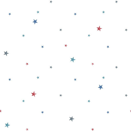 Galerie Tiny Tots 2 Stars Wallpaper - G78413 - Navy / Blue / Red
