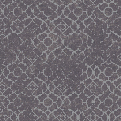 Galerie Emporium Aged Quatrefoil Wallpaper - DWP0246-01 - Purple / Silver