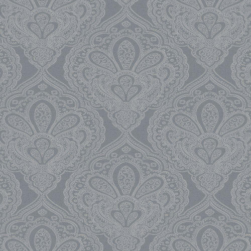 Galerie Emporium Mehndi Damask Wallpaper - DWP0247-02 - Grey / Silver