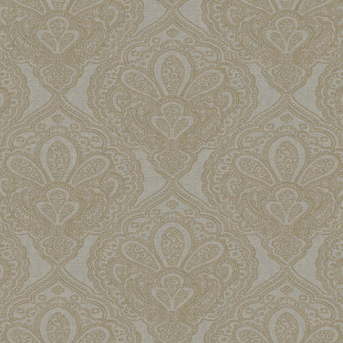 Galerie Emporium Mehndi Damask Wallpaper - DWP0247-06 - Grey / Gold