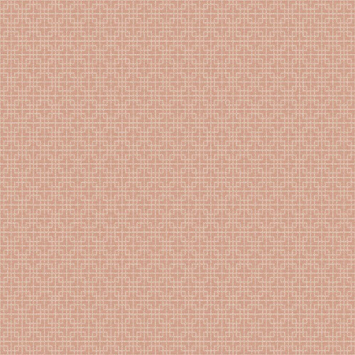 Galerie Texstyle Greek Key Texture Wallpaper - G56599 - Terracotta / Rose Gold