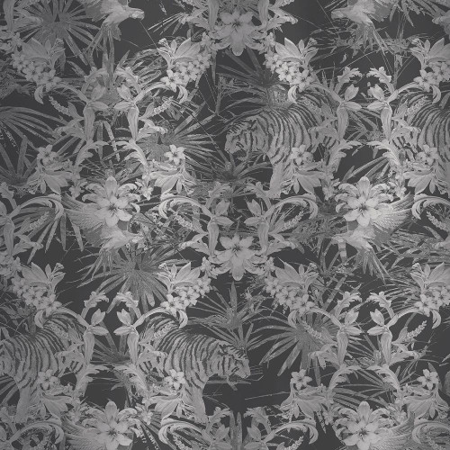 Ted Baker Kingdom Wallpaper - 12586 - Black / Silver