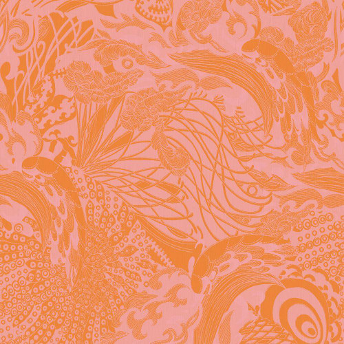 Ted Baker Eastern Tide Wallpaper - 12613 - Orange / Pink