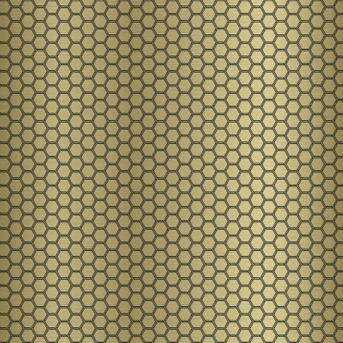Ted Baker Hexie Wallpaper - 12631 - Metallic Gold / Black