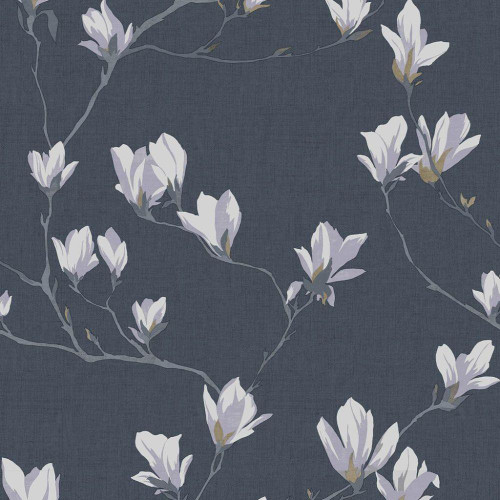 Laura Ashley Magnolia Grove Wallpaper - 113355 - Dusky Seaspray