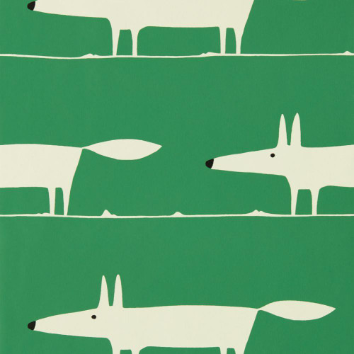 Scion Mr Fox Wallpaper - 112793 - Mint Leaf