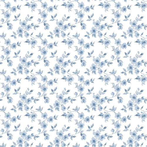 Galerie Secret Garden Anenome Mini Wallpaper - G78481 - Blues / White