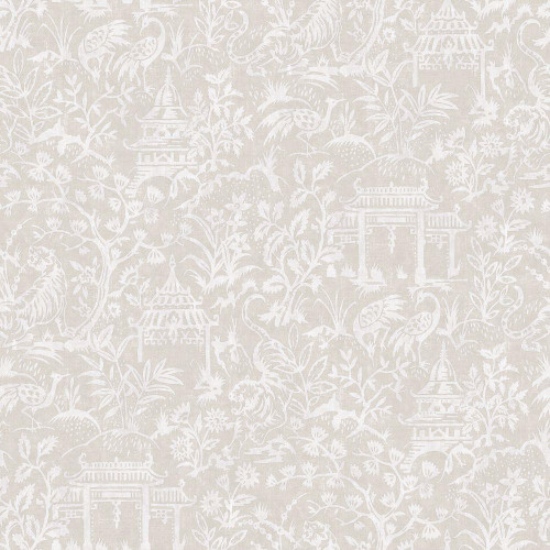 Galerie Secret Garden Garden Toile Wallpaper - G78512 - Taupe
