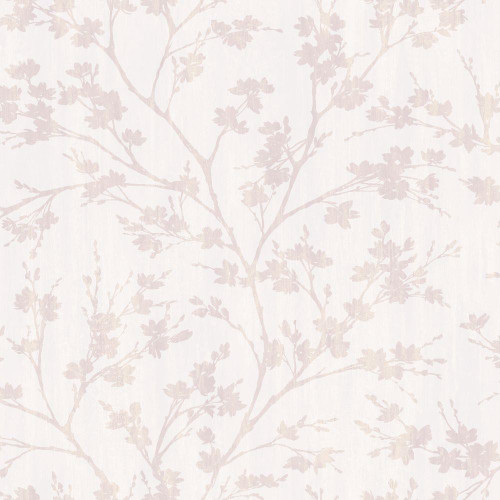 Galerie Secret Garden Wispy Branches Wallpaper - G78533 - White / Dusty Pinks