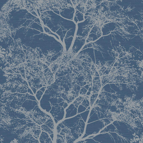 Holden Decor Whispering Trees Wallpaper - 65402 - Dark Blue