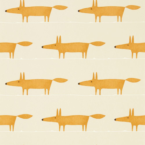 Scion Midi Fox Wallpaper - 112818 - Raffia / Chai