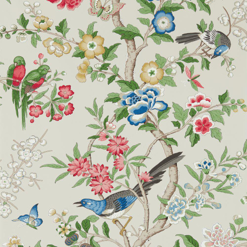 Sanderson Chinoiserie Hall Wallpaper - 217113 - Linen / Chintz