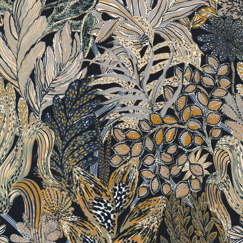 Casamance Borromee Wallpaper Vert 74320324