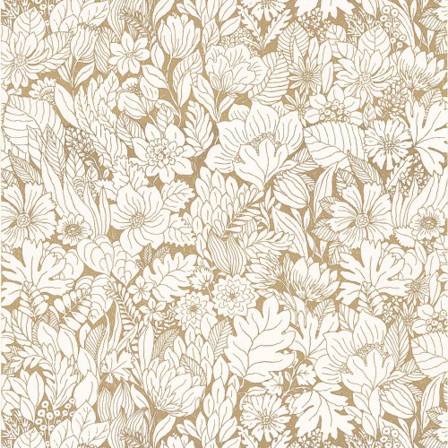 Casamance Dahlia Wallpaper Vanille / Or 75111732
