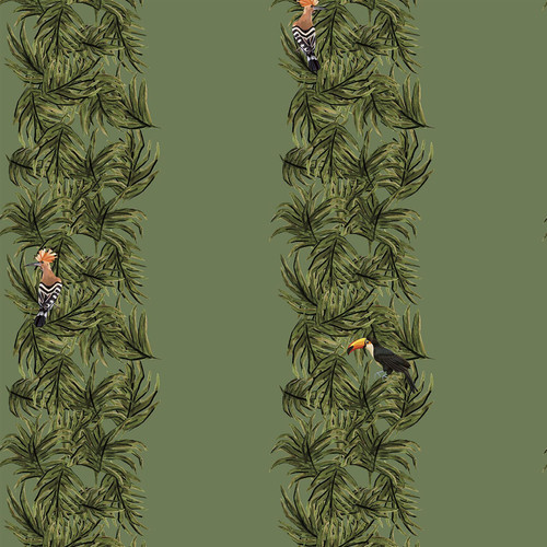 Ted Baker Compala Wallpaper - ED13135 - Green / Orange / Black