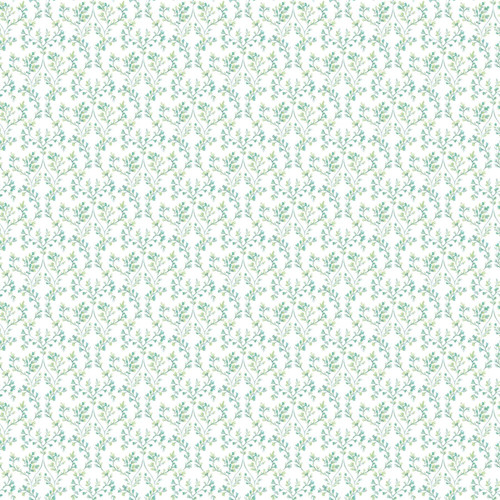 Galerie Ogee Floral Wallpaper - G56680 - Emerald Green / Turquoise