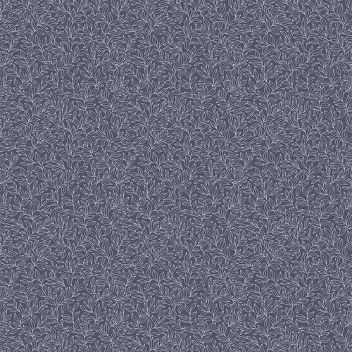 Galerie Stencil Leaf Wallpaper - G56697 - Navy / Choke