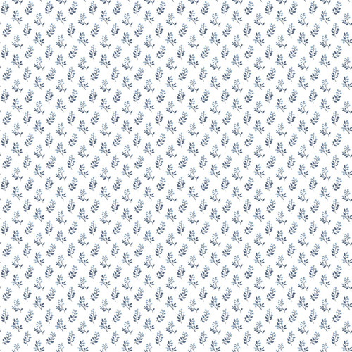 Galerie Vintage Bud Wallpaper - G56708 - Blue / Navy