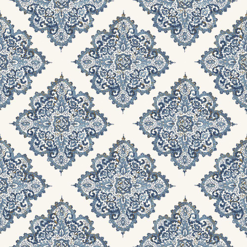 Galerie Moroccan Motif Wallpaper - G67368 - Blue