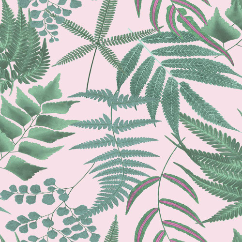 Graham & Brown Midsummer Fern Wallpaper - 107881 - Navy